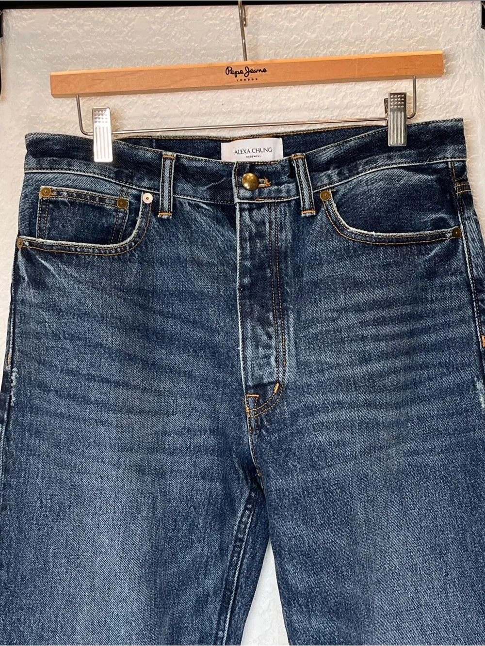 Alexa Chung for Madewell High-Rise Straight Jean in Allendale Wash size 27